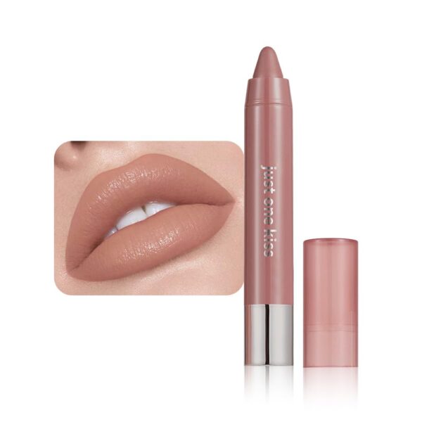 Nuetral Nude Hydrating Cream Lipstick Lip Crayon for Women, Natural Nude Lipstick Color Goes on Smoothly, Moisturizing Retractable Lips Crayon Liner for Ombre Shades, Tinted Lip Balm Liner in One