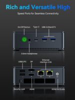 GMKtec M5 Ultra Gaming Mini PC Ryzen 7 7730U (Upgraded 7430U/ 5825U) 16GB RAM 512GB SSD Dual NIC LAN 2.5GbE Desktop Computers Office Home, Triple 8K Display, WiFi 6E, USB3.2, USB-C, BT, DP, HDMI 2.0 - Image 6