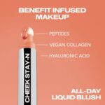 Suggest a better title and return a single title only without any other comments: Sacheu Cheek STAY-N Liquid Blush for Cheeks — High Pigment, Buildable, Lightweight Cream Blush for Dewy & Radiant Flushed Cheeks — Long-lasting & Cruelty Free, I'm Playful - Image 4