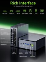 GMKtec Mini PC Gaming, M7 Ultra Ryzen 7 PRO 6850U 32GB DDR5 RAM + 512GB Hard Drive PCle SSD Oculink Dual NIC LAN 2.5G Desktop Computer, Dual USB4, HDMI 2.1, USB-C - Image 5