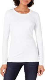 Amazon Essentials Women's Regular-Fit Long-Sleeve Crewneck T-Shirt (Available in Plus Size)