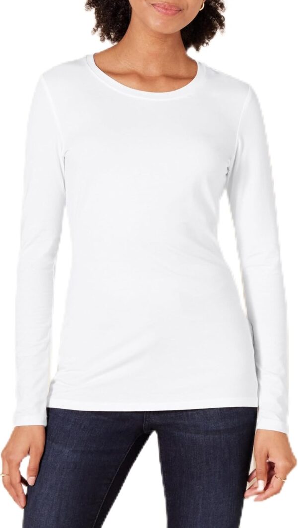 Amazon Essentials Women's Regular-Fit Long-Sleeve Crewneck T-Shirt (Available in Plus Size)
