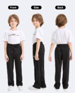 Boys Sweatpants with Zip Pockets 5Pack Athletic Pants Mesh Joggers for Boys 5-24 - Image 3