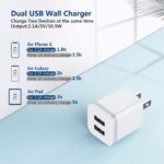 USB Wall Charger, LUOATIP 3-Pack 2.1A 5V Dual Port Cube Power Adapter Plug Block Charging Box Brick for iPhone 14 13 12 11 Pro Max SE XS XR X 8 7 6 6S Plus, Galaxy, LG, Moto, Android Phones - Image 3
