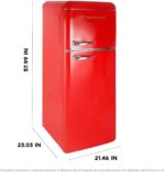 Frigidaire EFR756, 2 Door Apartment Size RETRO Refrigerator with Top Freezer, Chrome Handles, 7.5 cu ft - Image 5