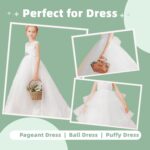Suggest a better title and return a single title only without any other comments: Girls Petticoat Underskirt with 3 Hoops Full Slip Crinoline Skirt - Image 6