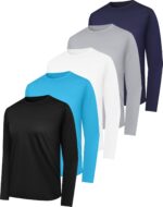 Long Sleeve Shirts for Men Moisture Wicking Mens Tee Shirts Workout Sun Protection T Shirt for Running