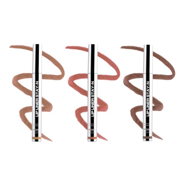 Sacheu Lip Liner STAY-N Peel Off Lip Stain — Long Lasting Waterproof Lip Tint with Hyaluronic Acid & Vitamin E — Transfer Proof Matte Finish, Vegan & Cruelty-Free (Core Bundle)
