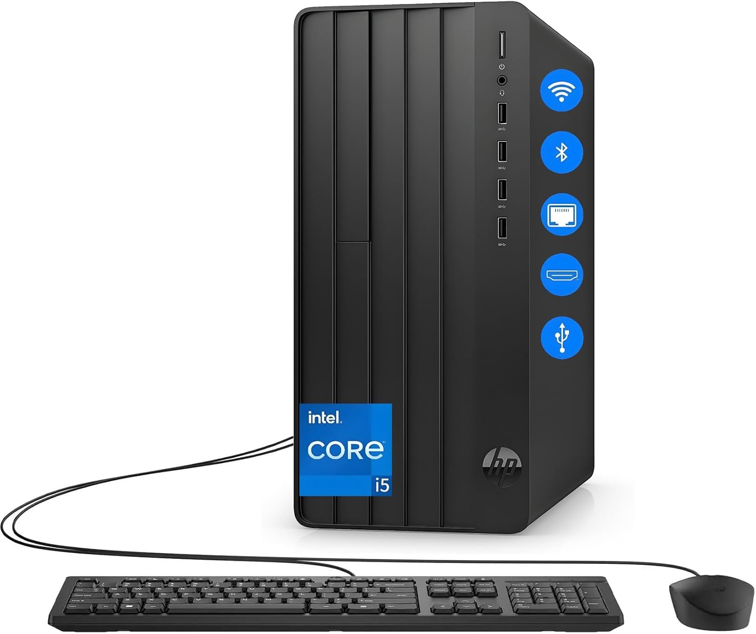 HP Desktop Computer Tower PC, Intel 6-Core i5-12500 Processor, 32GB HP Desktop Computer Tower PC, Intel 6-Core i5-12500 Processor, 32GB DDR4 RAM, 1TB PCIe NVMe SSD, WiFi & Bluetooth, KB & Mouse, Windows 11 Home, for Home Office, Business & Student