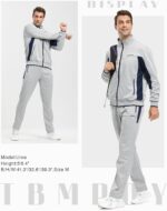 TBMPOY Men's Tracksuits Sweatsuits for Men Sweat Track Suits 2 Piece Casual Athletic Jogging Warm Up Full Zip Sets - Image 7