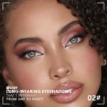 4 Colors Light Violet Pink Purple Brown Eye Shadow Powder Palette Makeup, Neutral Matte Shimmer Quads Eyeshadow Palette for Women Highly Pigmented Waterproof, paleta de sombras de ojos,Vegan 02 - Image 2