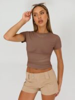 AUTOMET Womens 3 Piece Short Sleeve Shirts Basic Going Out Slim Fitted Crop Tops 2026 Summer Y2k Spring Clothes - Image 4