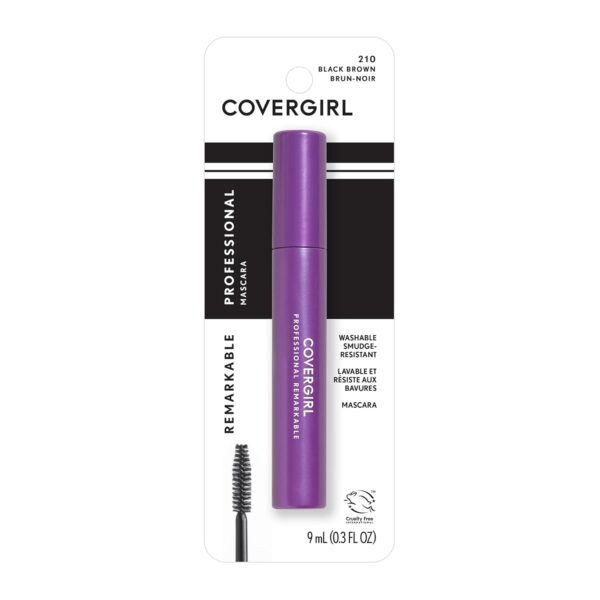 COVERGIRL Professional Remarkable Waterproof Mascara Black Brown 210, 0.3 Ounce (packaging may vary)