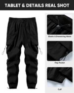 JMIERR Men's Baggy Cargo Pants Trendy Casual Parachute Pant Loose Fit Harem Joggers with Pockets for Streetwear - Image 4