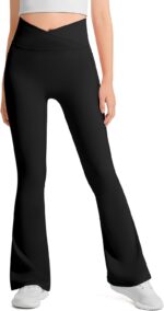 Suggest a better title and return a single title only without any other comments: JOCMIC Girls Flare Leggings Kids Bell Bottom High Waisted Yoga Dance Flared Bootcut Pants - Image 2