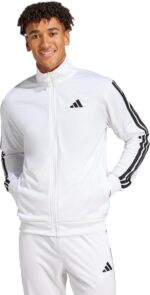 adidas mens Essentials Warm-up 3-stripes Track Top