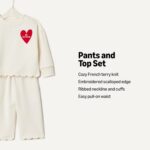 Suggest a better title and return a single title only without any other comments: Amazon Essentials x Sofia Grainge Toddlers and Baby Girls' French Terry Pant and Top Set - Image 3
