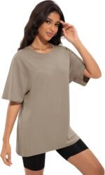 4 Pack Oversized Tshirts for Women, Loose Fit Crew Neck Summer Baggy Tops Workout Tees Plus Size T Shirts - Image 3