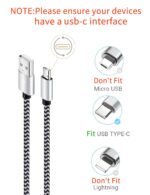 Teeind USB Type C Cable Fast Charging, Tpc001 5 Pack(6Ft 3A) Braided C Charger Cables Compatible with Samsung S10e/note 9/s10/s9/s8 Plus/A80/A50/A20 - Image 2