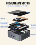 GMKtec Mini PC Intel i5-12450H(Turbo 4.4 GHz) 32GB DDR4 1TB M.2 NVMe SSD Intel i226v Mini Computers, USB 3.2, Type-C/WiFi 6, BT5.2, RJ45 2.5G/ 4K Triple Display Desktop PC - Image 3