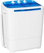 INTERGREAT Portable Washer and Dryer, 16 lbs Mini Small Washing Machine Combo with Spin Dryer, Compact Twin Tub Laundry Washer Machine for Apartments, Dorm, Rv, Camping, Blue