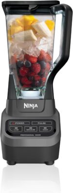 Ninja Professional Blender 1000W, Total Crushing Technology- Smoothies, Ice Crushing & Frozen Fruit, Full-Size Countertop Blender, 72-oz. Pitcher, Black & Grey, BL610