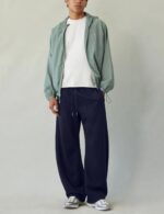 HeSaYep Men's Fleece Baggy Sweatpants Wide Leg Barrel Sweat Pants Lounge Athletic Gym Pants with Pockets - Image 5