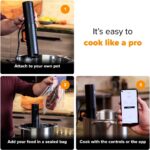 Anova Culinary Sous Vide Precision Cooker Mini, 850 Watts, Black and Orange, App Enabled, 2024 Model - Image 3