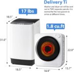 Portable Washer and Dryer Combo Set, 17 Lbs Full-Automatic Washing Machine and 1.8 Cu.Ft Portable Clothes Dryer, Compact Washer and Dryer with Stainless Steel Inner Tub, for Apt, Dorm, Home - Image 2