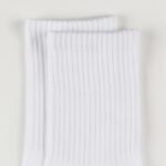 COTTON DAY Unisex School Kids Boys Girls Soft Cotton Black White Gray Navy Khaki Athletic Socks with Retro Stripes - Image 6