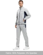 TBMPOY Men's Tracksuits Sweatsuits for Men Sweat Track Suits 2 Piece Casual Athletic Jogging Warm Up Full Zip Sets - Image 3