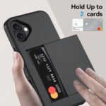 Qinmay Compatible with iPhone 17 Case Wallet,Built-in Card Holder, Heavy Duty Protective Dual Layer Shockproof Hidden Card Slot Slim Wallet Phone Cover for iPhone 17 ，Black - Image 3