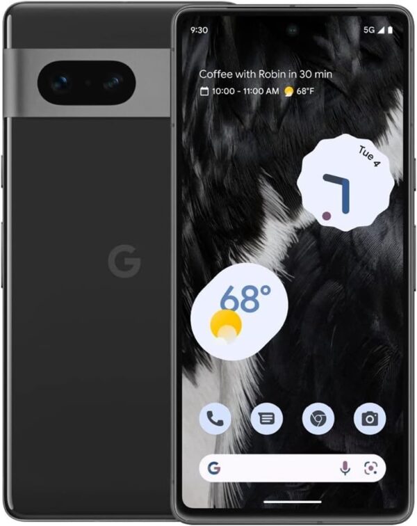 Google Pixel 7 5G, US Version, 128GB, Obsidian - Unlocked (Renewed)
