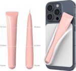 DOB SECHS Silicone Lip Holder for Cell Phone Lipstick Lip Glaze Phone Case Back Stick On Holder for iPhone and Android Phones, Grey - Image 2