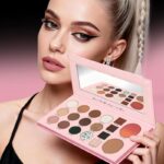 5-in-1 Backed Eyeshadow Makeup Palette with Blush Bronzer Highlighter, Natural Nude Eye Shadow Palettes 18 Colors Matte Shimmer Glitter Tone Long Lasting Smudge-Proof, Ideal Gifts for Women - Image 8