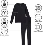 Suggest a better title and return a single title only without any other comments: Cuddl Duds Girls Heavyweight Cold Weather Fleece Lined Thermal Set – Long Sleeve Shirt & Leggings – Long Johns for Kids - Image 4
