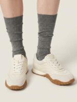 Casual Sneaker for Women Lace-Up Trendy Tennis Walking Comfortable Sneakers with Memory Foam Insole - Image 3