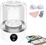 Portable Washing Machine, Underwear Washer, Small Washing Machines, Mini Washing Rechargeable Cordless Washing-Machine, Laundry Cup for Bra, Underwear, Socks (1 L capacity)