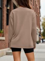 Trendy Queen Womens Spring Tops Oversized Long Sleeve T Shirts 2026 Basic Tee Fall Casual Workout Y2K Clothes - Image 4
