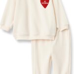 Amazon Essentials x Sofia Grainge Unisex Toddlers and Babies' Sweatshirt & Sweatpant Set