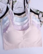 Suggest a better title and return a single title only without any other comments: Finihen Teen Girls Seamless Training Bra No Show Sports Bra with Removable Padding Adjustable Strap Multipack. - Image 6