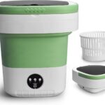 Mini Portable Washing Machine, Upgraded Washer with Spin Basket Laundry Machine, 3 Cleaning Modes Suitable for Small Clothes, Foldable Design Ideal for Hotel,Apartment, Home and Campain