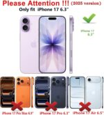 Qinmay Compatible with iPhone 17 Case Wallet,Built-in Card Holder, Heavy Duty Protective Dual Layer Shockproof Hidden Card Slot Slim Wallet Phone Cover for iPhone 17 ，Black - Image 2