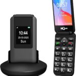 4G Flip Phone Unlocked for Seniors,Basic Flip Phone,Cell Phone for Seniors,2.8" +1.5 ''Screen,SOS Button,Speed Dial,Hans-Free,Big Buttons,Bluetooth,Camera,FM Radio,1400mAh Battery.(Matte Black)