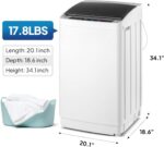 ROVSUN 17.8LBS Portable Washing Machine, Full-Automatic Electric Laundry Machine with Stainless Steel Drum, Compact Washer and Spin Dryer Combo with Drain Pump for Apartment, Dorm, Home - Image 7
