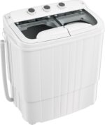Pataku Portable Washing Machine, 17.6 Lbs Compact Mini Washer and Dryer Combo,Twin Tub Laundry Washer with Spin Cycle, Soaking Function Ideal for Apartment, Dorms, RVs Camping, Grey
