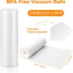 Wevac Vacuum Sealer Bags 11x50 Rolls 2 pack for Food Saver, Seal a Meal, Weston. Commercial Grade, BPA Free, Heavy Duty, Great for vac storage, Meal Prep or Sous Vide - Image 2
