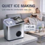 38lbs Per Day Countertop Ice Maker, 9 Ice Cubes in 3.5 Minutes, Self-Cleaning Portable Ice Machine with 2 Bullet Sizes for Kitchen, Camping, RV, and Party - Image 5