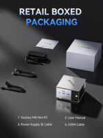 GMKtec Mini PC M8 Desktop Computer AMD Ryzen PRO 6650H (6C/12T 4.50Ghz) Dual NIC LAN 2.5GbE, 16GB LPDDR5 RAM + 512GB Hard Drive PCle SSD, Oculink, USB4, HDMI, USB-C - Image 9