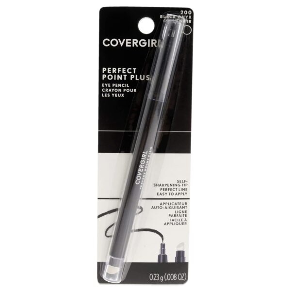 COVERGIRL Perfect Point Plus Eyeliner Pencil, Black Onyx Pack of 1, Long-Lasting, Versatile Black Eyeliner, Soft Smudging Tip, No Sharpening Needed